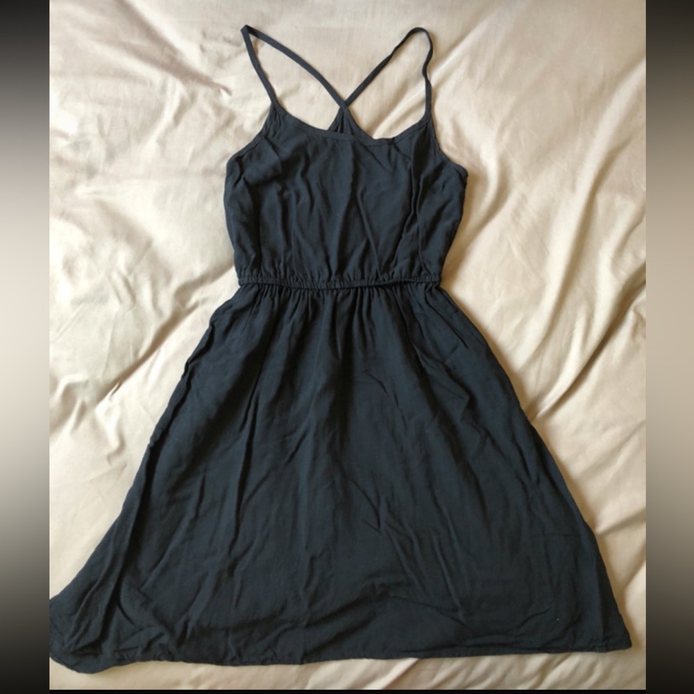 H&M Black Mini Dress with Cross Straps